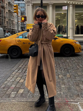 Lizakosht Autumn Winter new Women's Trench Coat Belted Long Warm Wool Jackets Fashion Ladies Oversize High Quality Outerwear